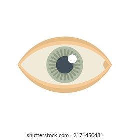 Mission eye icon. Flat illustration of mission eye vector icon isolated on white background