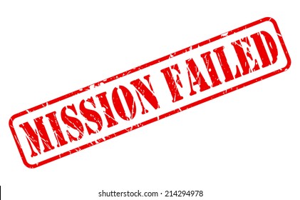 Mission failed red stamp text on white