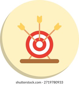 Icono de estilo de círculo plano de misión
