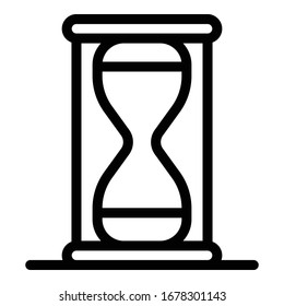 Mission hourglass icon. Outline mission hourglass vector icon for web design isolated on white background