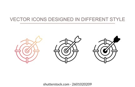 Mission icon design with white background stock illustration