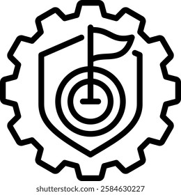 Mission Icon Element For Design