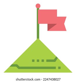 ilustración vectorial de color plano de icono de misión. símbolo comercial