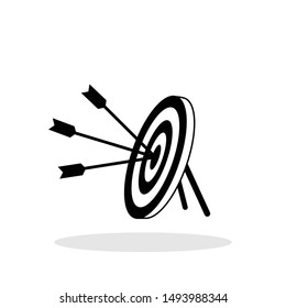 Mission icon in flat style. Target symbol for your web site design, logo, app, UI Vector EPS 10.