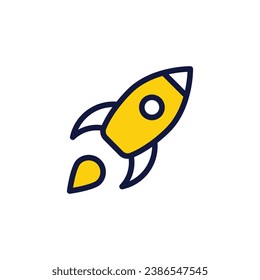 Mission icon isolate white background vector stock illustration.