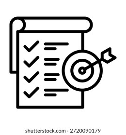 Ilustración vectorial de diseño de línea de iconos de misión