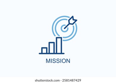 Mission Icon Or Logo Isolated Illustration