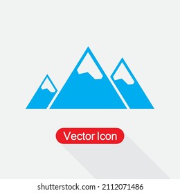 Mission Icon, Mountain Peak Icon Vector Illustration Eps10