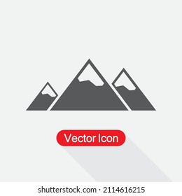 Mission Icon, Mountain Peak Icon Vector Illustration Eps10