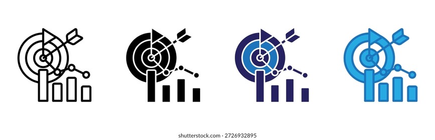 Ilustración vectorial de estilo múltiple Mission Icon