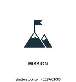 Mission icon. Premium style design from teamwork icon collection. UI and UX. Pixel perfect Mission icon for web design, apps, software, print usage.