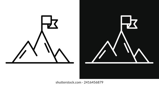 Conjunto de iconos de misión. ilustración vectorial