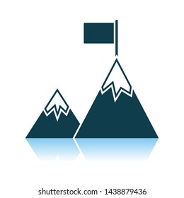 Mission Icon. Shadow Reflection Design. Vector Illustration.