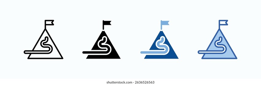 Mission Icon Sheet Multiple Style Collection Isolated Vector