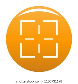 Mission icon. Simple illustration of mission vector icon for any design orange