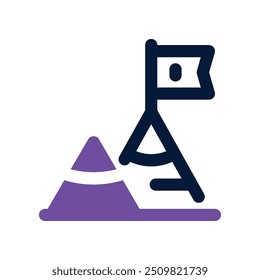 mission icon. vector dual tone icon for your website, mobile, presentation, and logo design.