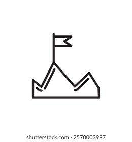 Mission icon Vector flat thin line illustration