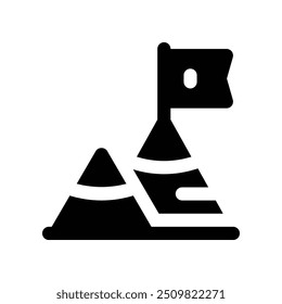 mission icon. vector glyph icon for your website, mobile, presentation, and logo design.