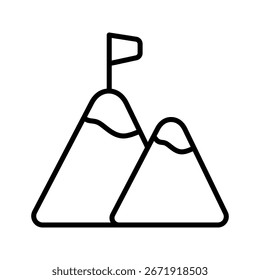 Ilustração do vetor do ícone da missão, fundo branco