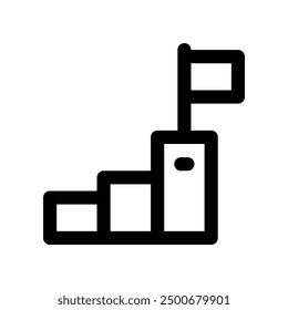 mission icon. vector line icon for your website, mobile, presentation, and logo design.