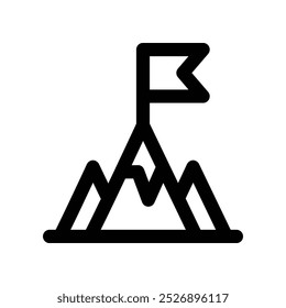 Mission-Symbol. Vektorliniensymbol für Ihre Website, Ihr Handy, Ihre Präsentation und Ihr Logo-Design.