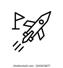 Mission icon in vector. Logotype