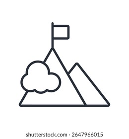 icono de misión. Vector. Trazo editable. signo de estilo lineal para uso Diseño web, logotipo. Ilustración de símbolo.