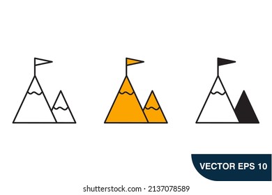 símbolo de iconos de misión elementos vectoriales para web infográfica