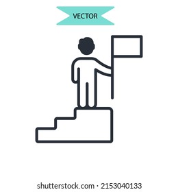Mission icons  symbol vector elements for infographic web