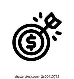 mission line icon. Clean and minimalist vector icon for websites, mobile apps, presentations, and logos. Fully scalable and customizable for any project.