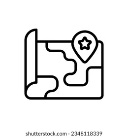 Mission Map Outline Icon Vector Illustration