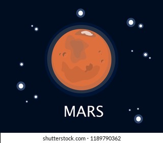  Mission to Mars.Vector illustration.