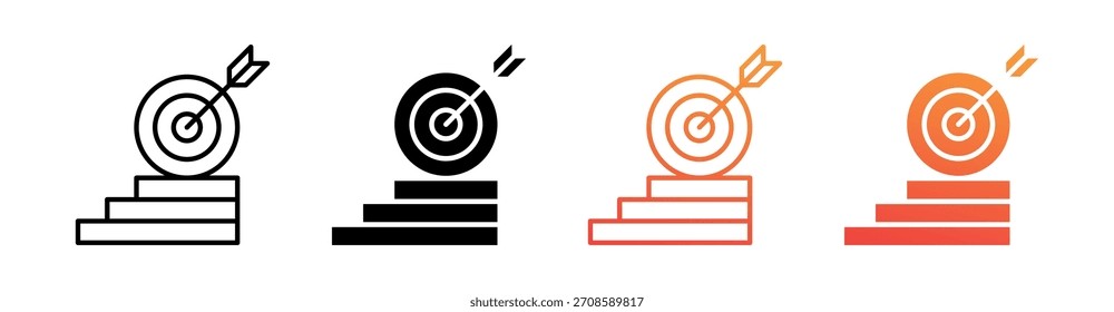 Vector de conjunto de iconos de estilo múltiple de misión