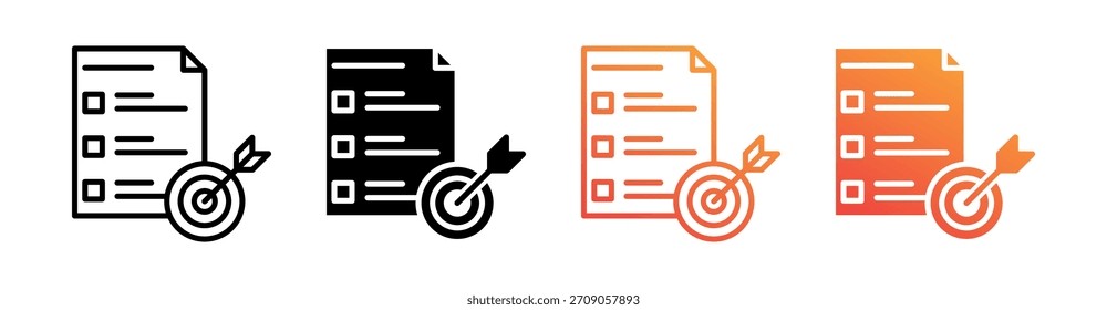 Mission Multiple Style Icon Set Vector