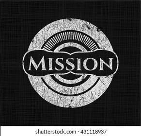 Mission on chalkboard