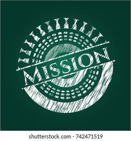 Mission on chalkboard