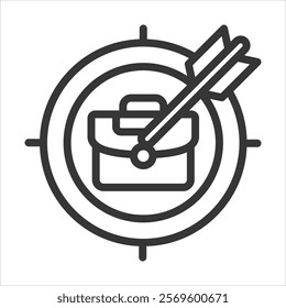 Mission Outline Icon Vector Illustration