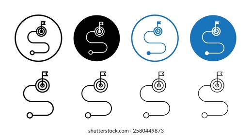 Mission Path icon Vector logo outline