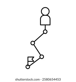 Mission Path icon Vector logo set flat