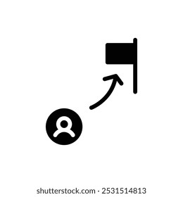 Mission Path icon web design in vector