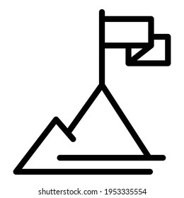 Mission peak icon. Outline mission peak vector icon for web design isolated on white background