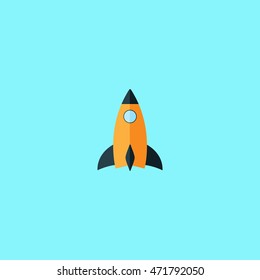 mission rocket vector icon