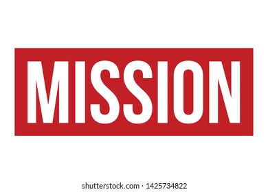 Mission Rubber Stamp. Red Mission Stamp Seal – Vector
