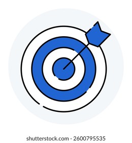 Mission statement, Company vision, Corporate goals, Business purpose overview. Vector Editable Stroke Icon.
