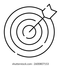 Mission statement, Company vision, Corporate goals, Business purpose overview. Vector Editable Stroke Icon.