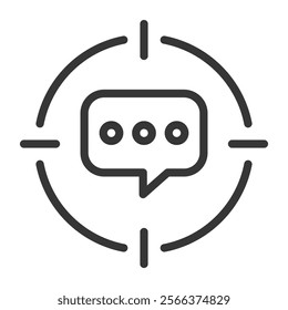 Mission Statement Icon Lineal Style Vector Illustration