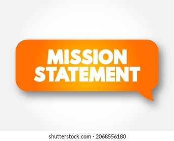 Mission Statement text message bubble, concept background