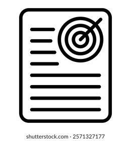 Mission Statement Vector Line Icon Design