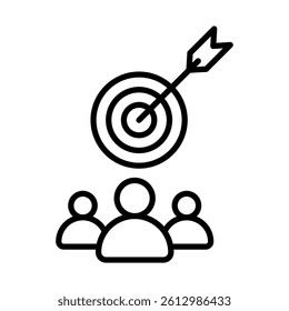 Mission Statement Vector Line Icon Design