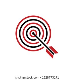 mission target logo icon template, mission target vector element